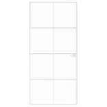 fehér edzett üveg és alumínium vékony beltéri ajtó 93x201,5 cm