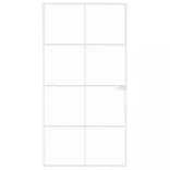 fehér edzett üveg és alumínium vékony beltéri ajtó 102x201,5 cm