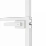 fehér edzett üveg és alumínium vékony beltéri ajtó 102x201,5 cm