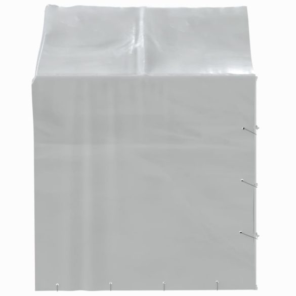 ezüstszínű horganyzott acél kutyakennel tetővel 2x2x2,5 m