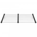 fekete és átlátszó polikarbonát ajtóelőtető 152,5 x 90 cm