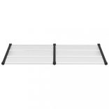 fekete és átlátszó polikarbonát ajtóelőtető 199 x 90 cm