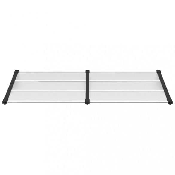 fekete és átlátszó polikarbonát ajtóelőtető 199 x 90 cm