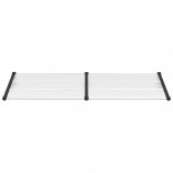 fekete és átlátszó polikarbonát ajtóelőtető 239 x 90 cm