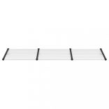 fekete és átlátszó polikarbonát ajtóelőtető 297,5 x 90 cm