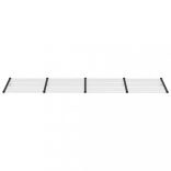 fekete és átlátszó polikarbonát ajtóelőtető 396 x 90 cm