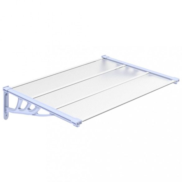 szürke és átlátszó polikarbonát ajtóelőtető 122 x 90 cm