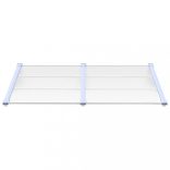 szürke és átlátszó polikarbonát ajtóelőtető 152,5 x 90 cm