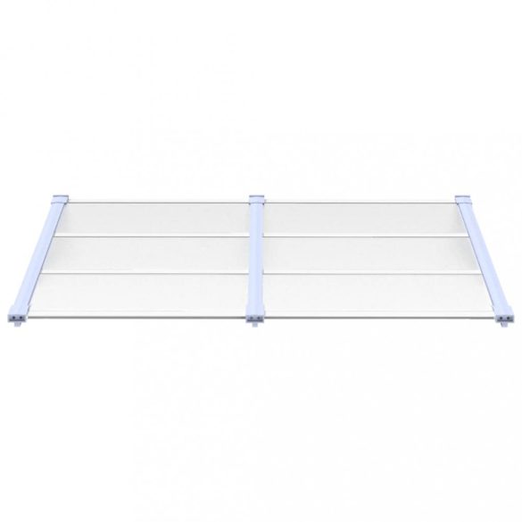 szürke és átlátszó polikarbonát ajtóelőtető 152,5 x 90 cm