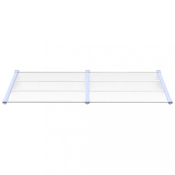 szürke és átlátszó polikarbonát ajtóelőtető 199 x 90 cm