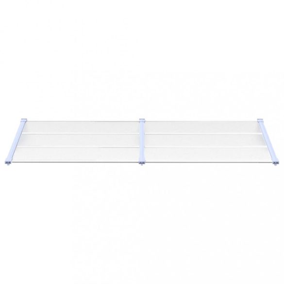 szürke és átlátszó polikarbonát ajtóelőtető 239 x 90 cm