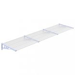 szürke és átlátszó polikarbonát ajtóelőtető 358,5 x 90 cm