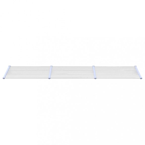 szürke és átlátszó polikarbonát ajtóelőtető 358,5 x 90 cm