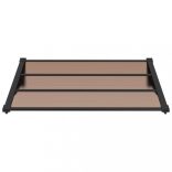 fekete polikarbonát ajtóelőtető 122 x 90 cm