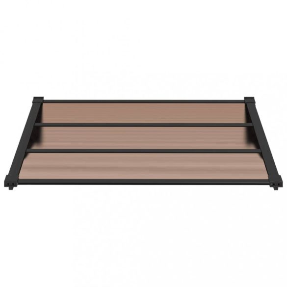 fekete polikarbonát ajtóelőtető 122 x 90 cm