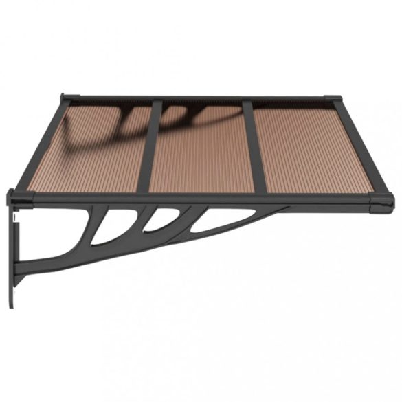 fekete polikarbonát ajtóelőtető 122 x 90 cm