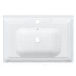 fehér négyszögletű kerámia fürdőszobai mosdókagyló 71x48x23 cm