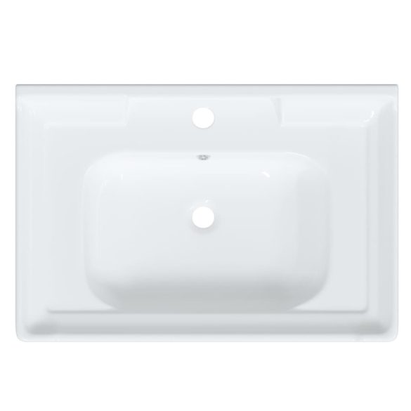 fehér négyszögletű kerámia fürdőszobai mosdókagyló 71x48x23 cm