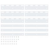 6 db ezüst rozsdamentes acél összekötő lemez 20 cm