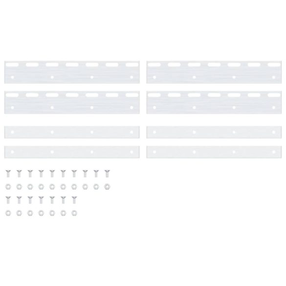 4 db ezüst rozsdamentes acél összekötő lemez 28 cm