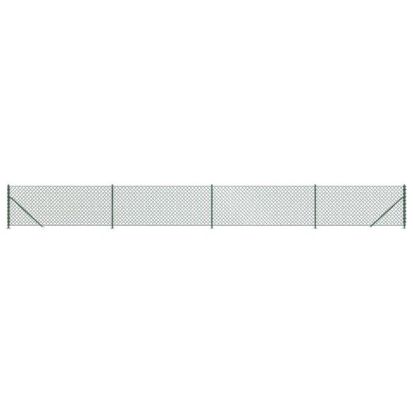 zöld drótkerítés illesztőperemmel 0,8 x 10 m