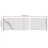 antracitszürke drótkerítés illesztőperemmel 1,1 x 10 m