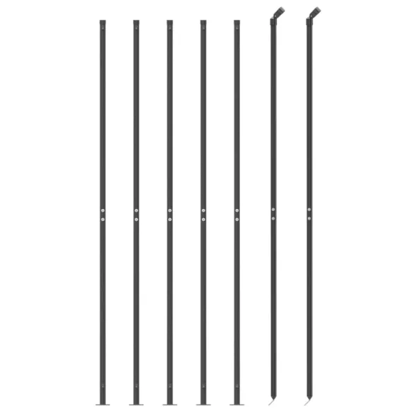 antracitszürke drótkerítés illesztőperemmel 1,8 x 10 m