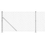 ezüstszínű drótkerítés illesztőperemmel 0,8 x 25 m