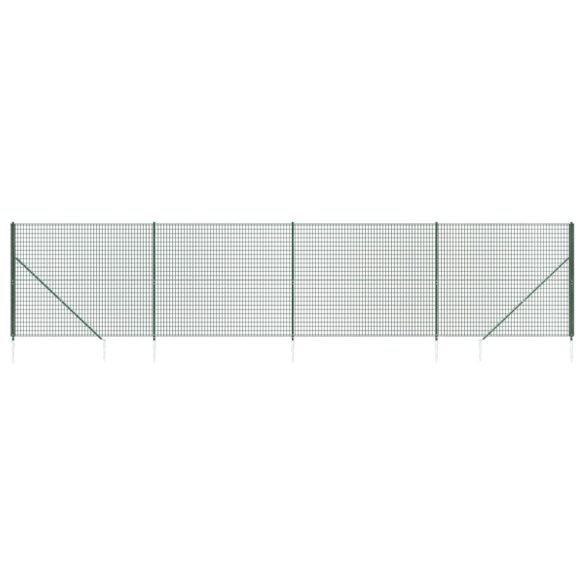 zöld dróthálós kerítés cövekekkel 2x10 m