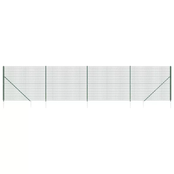 zöld dróthálós kerítés cövekekkel 2,2x10 m