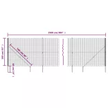 zöld dróthálós kerítés cövekekkel 1,6x25 m