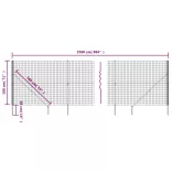 zöld dróthálós kerítés cövekekkel 1,8x25 m