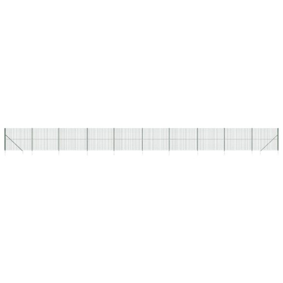 zöld dróthálós kerítés cövekekkel 1,4x25 m