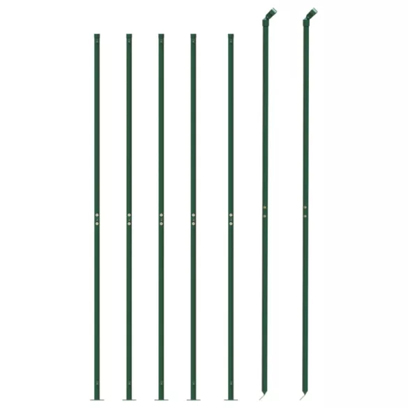 zöld dróthálós kerítés illesztőperemmel 1,4x10 m