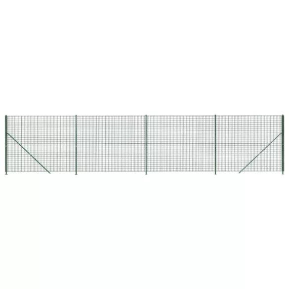 zöld dróthálós kerítés illesztőperemmel 1,8 x 10 m