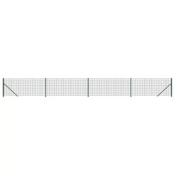 zöld dróthálós kerítés illesztőperemmel 1,1x10 m