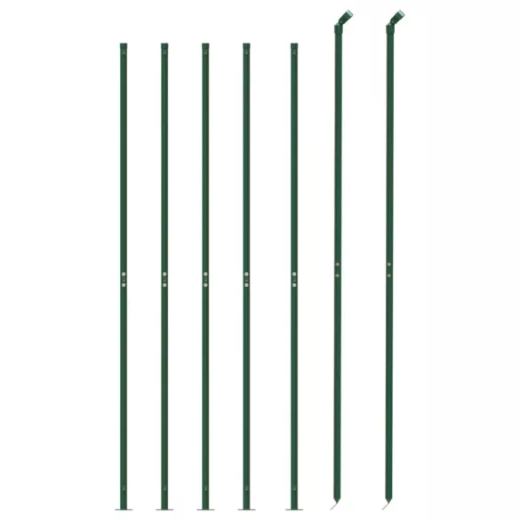 zöld dróthálós kerítés illesztőperemmel 1,6x10 m