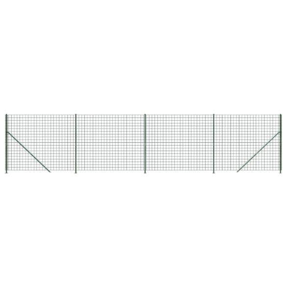 zöld dróthálós kerítés illesztőperemmel 2,2x10 m