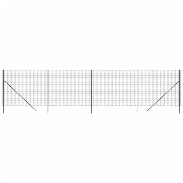 antracitszürke horganyzott acél dróthálós kerítés 1,4x10 m