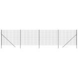 antracitszürke horganyzott acél dróthálós kerítés 1,6x10 m