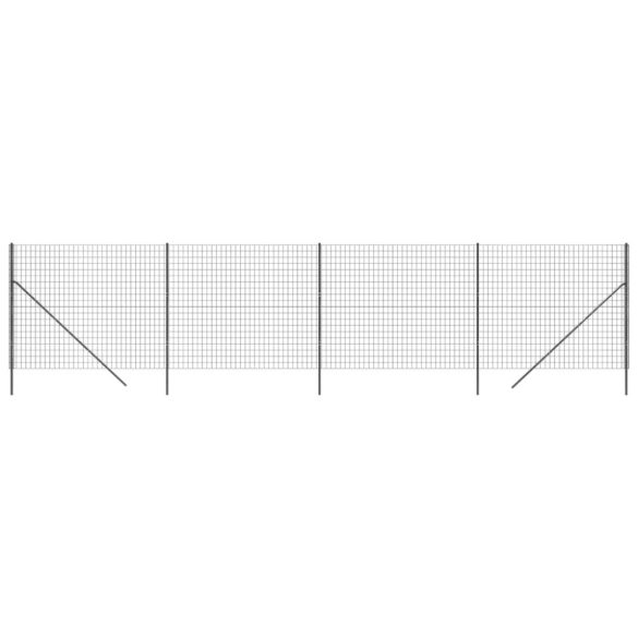 antracitszürke horganyzott acél dróthálós kerítés 1,6x10 m