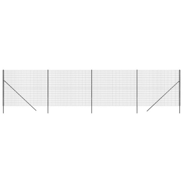 antracitszürke horganyzott acél dróthálós kerítés 2,2x10 m