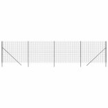 antracitszürke horganyzott acél dróthálós kerítés 1,6x10 m