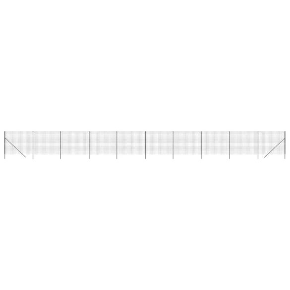 antracitszürke horganyzott acél dróthálós kerítés 1,6x25 m