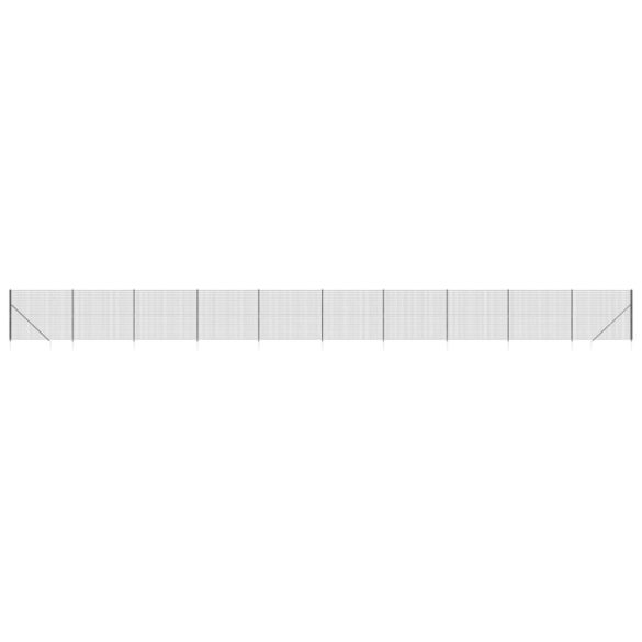 antracitszürke dróthálós kerítés cövekekkel 1,6x25 m
