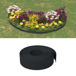 fekete polietilén kerti szegély 10 m x 15 cm
