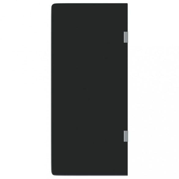 fekete edzett üveg falra szerelhető piszoárelválasztó 90x40 cm