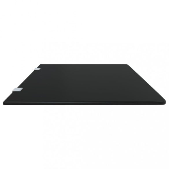 fekete edzett üveg falra szerelhető piszoárelválasztó 90x40 cm