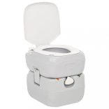 szürke-fehér HDPE hordozható kemping WC 22+12 L