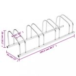 horganyzott acél kerékpártároló 4 kerékpárhoz